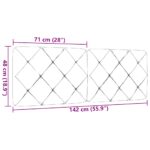 vidaXL Vankúš na čelo postele čierny 140 cm látka – Obrázok 9