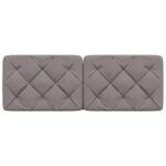 vidaXL Vankúš na čelo postele sivohnedý 140 cm látka – Obrázok 4