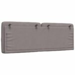 vidaXL Vankúš na čelo postele sivohnedý 140 cm látka – Obrázok 6