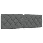 vidaXL Vankúš na čelo postele tmavosivý 160 cm látka