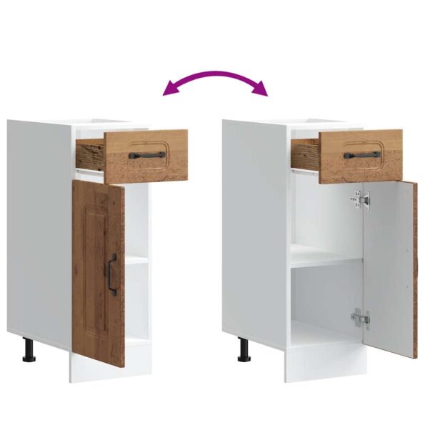 vidaXL Kuchynská spodná skrinka Kalmar, staré drevo, kompozitné drevo – Obrázok 8