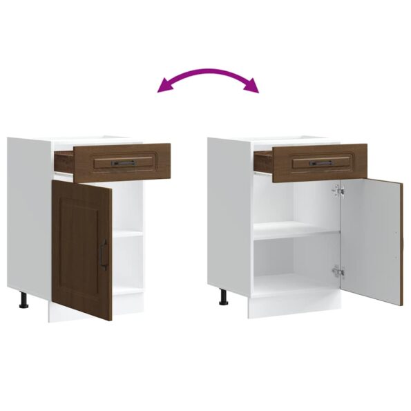 vidaXL Kuchynská spodná skrinka Kalmar, hnedý dub, kompozitné drevo – Obrázok 9