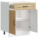 vidaXL Kuchynská spodná skrinka Kalmar, dub sonoma, kompozitné drevo – Obrázok 5