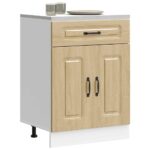 vidaXL Kuchynská spodná skrinka Kalmar, dub sonoma, kompozitné drevo