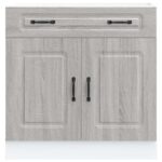 vidaXL Kuchynská spodná skrinka Kalmar, sivé sonoma, kompozitné drevo – Obrázok 4