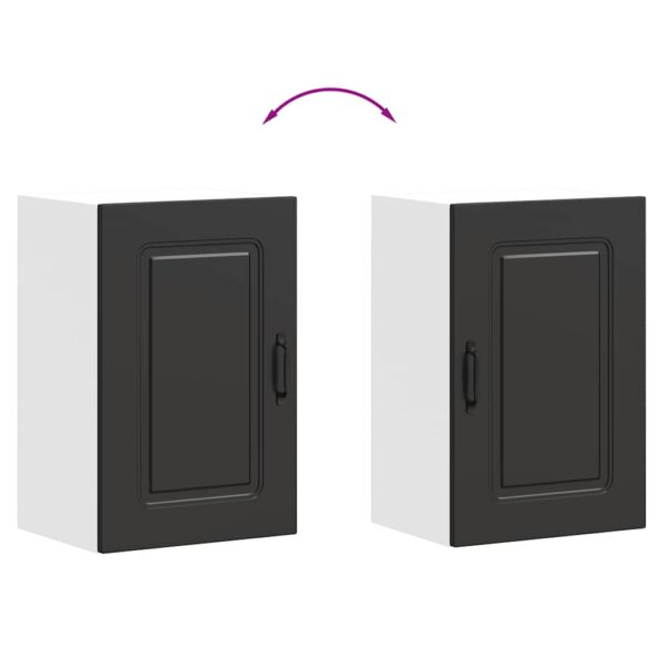 vidaXL Kuchynská nástenná skrinka Kalmar, čierna, kompozitné drevo – Obrázok 9