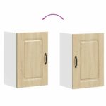 vidaXL Kuchynská nástenná skrinka Kalmar, dub sonoma, kompozitné drevo – Obrázok 9