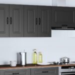 vidaXL Kuchynská nástenná skrinka Kalmar, čierna, kompozitné drevo – Obrázok 3