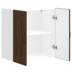 vidaXL Kuchynská nástenná skrinka Kalmar, hnedý dub, kompozitné drevo – Obrázok 6