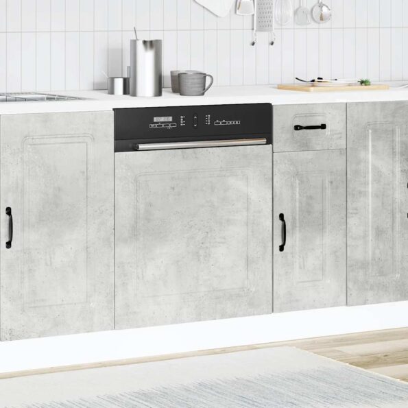 vidaXL Panel umývačky riadu Kalmar betónovo sivé 60x1,5x57 cm kompozitné drevo – Obrázok 3