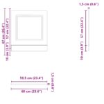 vidaXL Panel umývačky riadu Kalmar betónovo sivé 60x1,5x57 cm kompozitné drevo – Obrázok 8