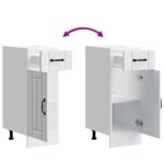 vidaXL Kuchynská spodná skrinka Lucca, biela, kompozitné drevo – Obrázok 9