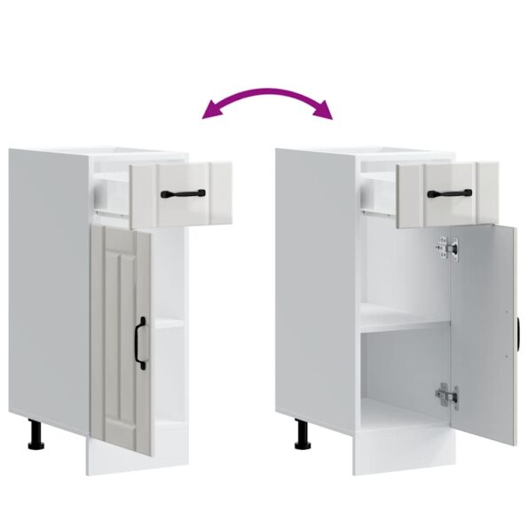 vidaXL Kuchynská spodná skrinka Lucca, lesklá biela, kompozitné drevo – Obrázok 9