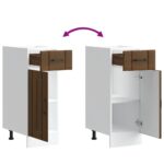 vidaXL Kuchynská spodná skrinka Lucca, hnedý dub, kompozitné drevo – Obrázok 9