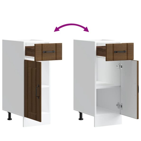 vidaXL Kuchynská spodná skrinka Lucca, hnedý dub, kompozitné drevo – Obrázok 9