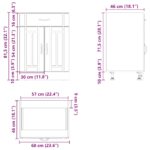 vidaXL Kuchynská spodná skrinka Lucca, dub sonoma, kompozitné drevo – Obrázok 11