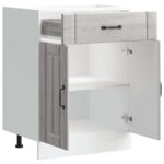 vidaXL Kuchynská spodná skrinka Lucca, sivé sonoma, kompozitné drevo – Obrázok 7