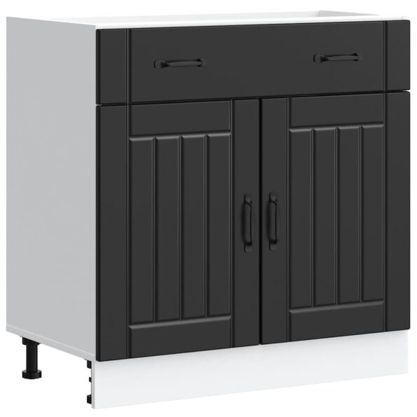 vidaXL Kuchynská spodná skrinka Lucca, čierna, kompozitné drevo – Obrázok 2