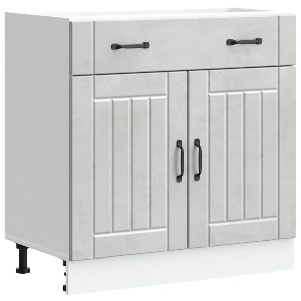 vidaXL Kuchynská spodná skrinka Lucca, betónovo sivé, kompozitné drevo – Obrázok 2