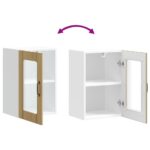 vidaXL Kuchynská nástenná skrinka so sklenenými dvierkami Lucca – Obrázok 9