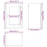 vidaXL Kuchynská nástenná skrinka so sklenenými dvierkami Lucca – Obrázok 12