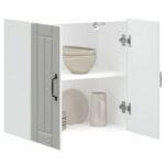 vidaXL Kuchynská nástenná skrinka Lucca, biela, kompozitné drevo