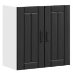 vidaXL Kuchynská nástenná skrinka Lucca, čierna, kompozitné drevo – Obrázok 2