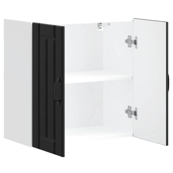 vidaXL Kuchynská nástenná skrinka Lucca, čierna, kompozitné drevo – Obrázok 6