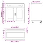 vidaXL Kuchynská spodná skrinka Porto, biela, kompozitné drevo – Obrázok 11