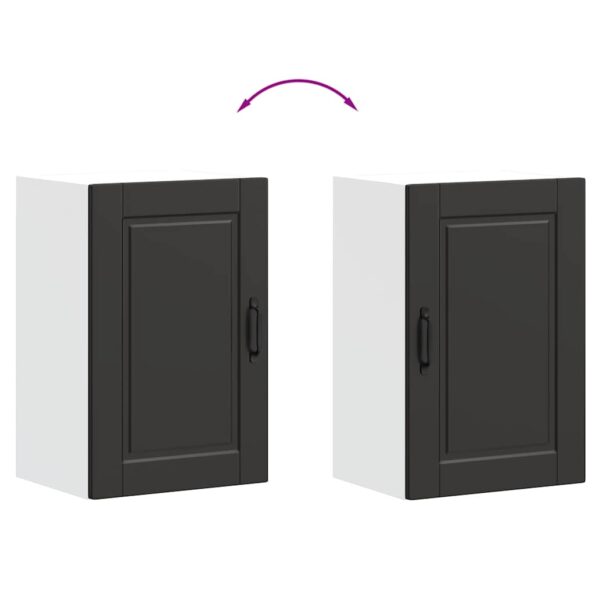 vidaXL Kuchynská nástenná skrinka Porto, čierna, kompozitné drevo – Obrázok 9