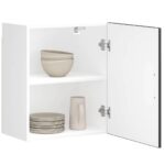 vidaXL Kuchynská nástenná skrinka Porto, čierna, kompozitné drevo