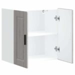 vidaXL Kuchynská nástenná skrinka Porto, sivé sonoma, kompozitné drevo – Obrázok 5