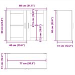 vidaXL Kuchynská nástenná skrinka so sklenenými dvierkami Porto biela – Obrázok 12