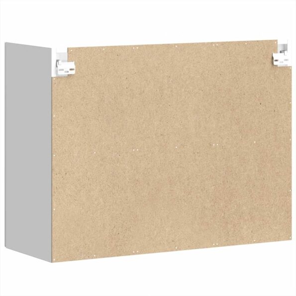 vidaXL Kuchynská nástenná skrinka so sklenenými dvierkami Porto biela – Obrázok 9