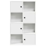vidaXL Knižnica biela 60x24x101,5 cm kompozitné drevo – Obrázok 4