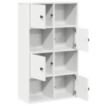 vidaXL Knižnica biela 60x24x101,5 cm kompozitné drevo – Obrázok 5