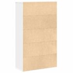 vidaXL Knižnica biela 60x24x101,5 cm kompozitné drevo – Obrázok 7