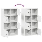vidaXL Knižnica biela 60x24x101,5 cm kompozitné drevo – Obrázok 8