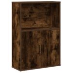 vidaXL Knižnica dymový dub 60x24x85 cm kompozitné drevo – Obrázok 2