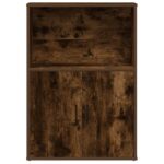 vidaXL Knižnica dymový dub 60x24x85 cm kompozitné drevo – Obrázok 4