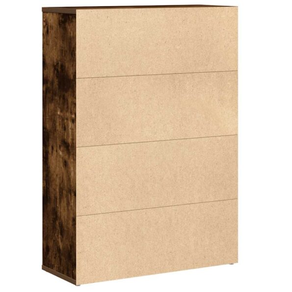 vidaXL Knižnica dymový dub 60x24x85 cm kompozitné drevo – Obrázok 7