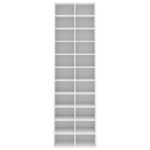 vidaXL Skrinka na topánky biela 54x34x183 cm drevotrieska – Obrázok 4