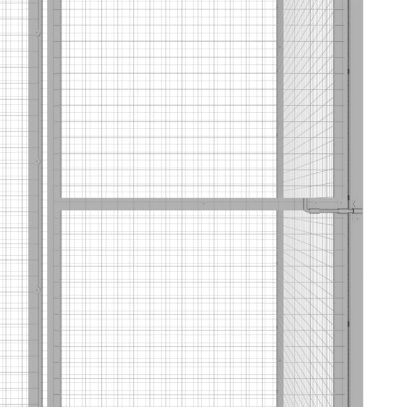 vidaXL Klietka pre mačky 6x1,5x1,5 m, pozinkovaná oceľ – Obrázok 4