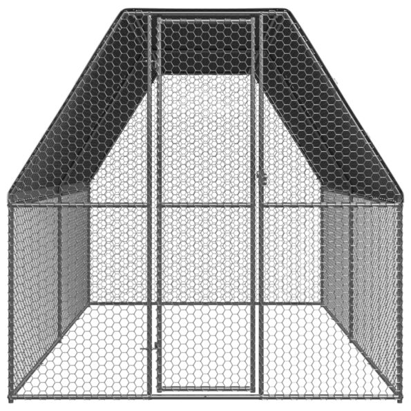 VXL8720286764671_g_en_hd_1.jpg vidaXL Vonkajšia klietka pre sliepky 2x4x2 m pozinkovaná oceľ – Obrázok 2