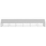 vidaXL Vonkajšia klietka pre sliepky 3x12x2 m pozinkovaná oceľ – Obrázok 3