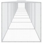 vidaXL Klietka pre kurčatá strecha bledosivá 1003x98x90 cm poz. oceľ – Obrázok 4