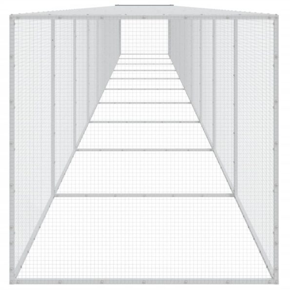 vidaXL Klietka pre kurčatá strecha bledosivá 1003x98x90 cm poz. oceľ – Obrázok 4