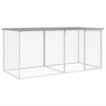 vidaXL Klietka pre kurčatá strecha bledosivá 203x98x90 cm poz. oceľ – Obrázok 2