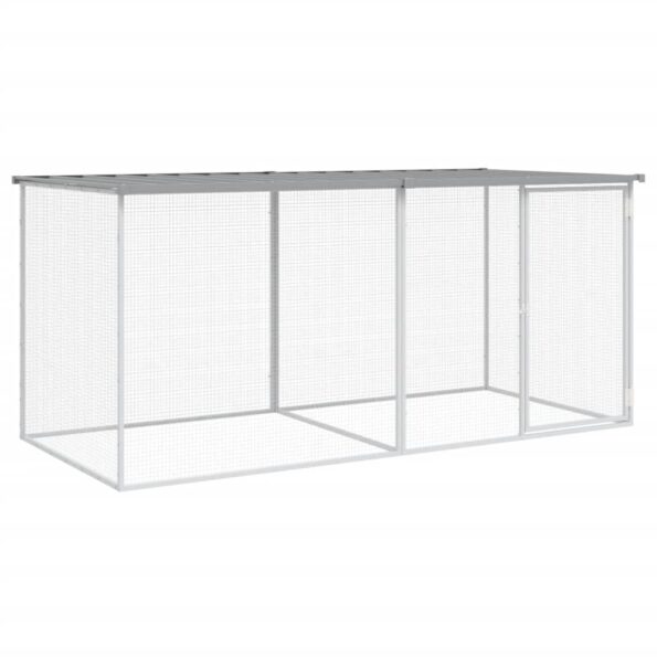 VXL8720845916695_a_en_hd_1.jpg vidaXL Klietka pre kurčatá strecha bledosivá 203x98x90 cm poz. oceľ – Obrázok 2
