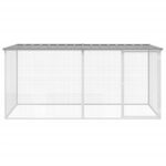 vidaXL Klietka pre kurčatá strecha bledosivá 203x98x90 cm poz. oceľ – Obrázok 3